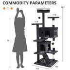 Multi Level Cat Tree Tower Furniture Activity Center with Scratching Posts