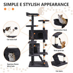 Multi Level Cat Tree Tower Furniture Activity Center with Scratching Posts