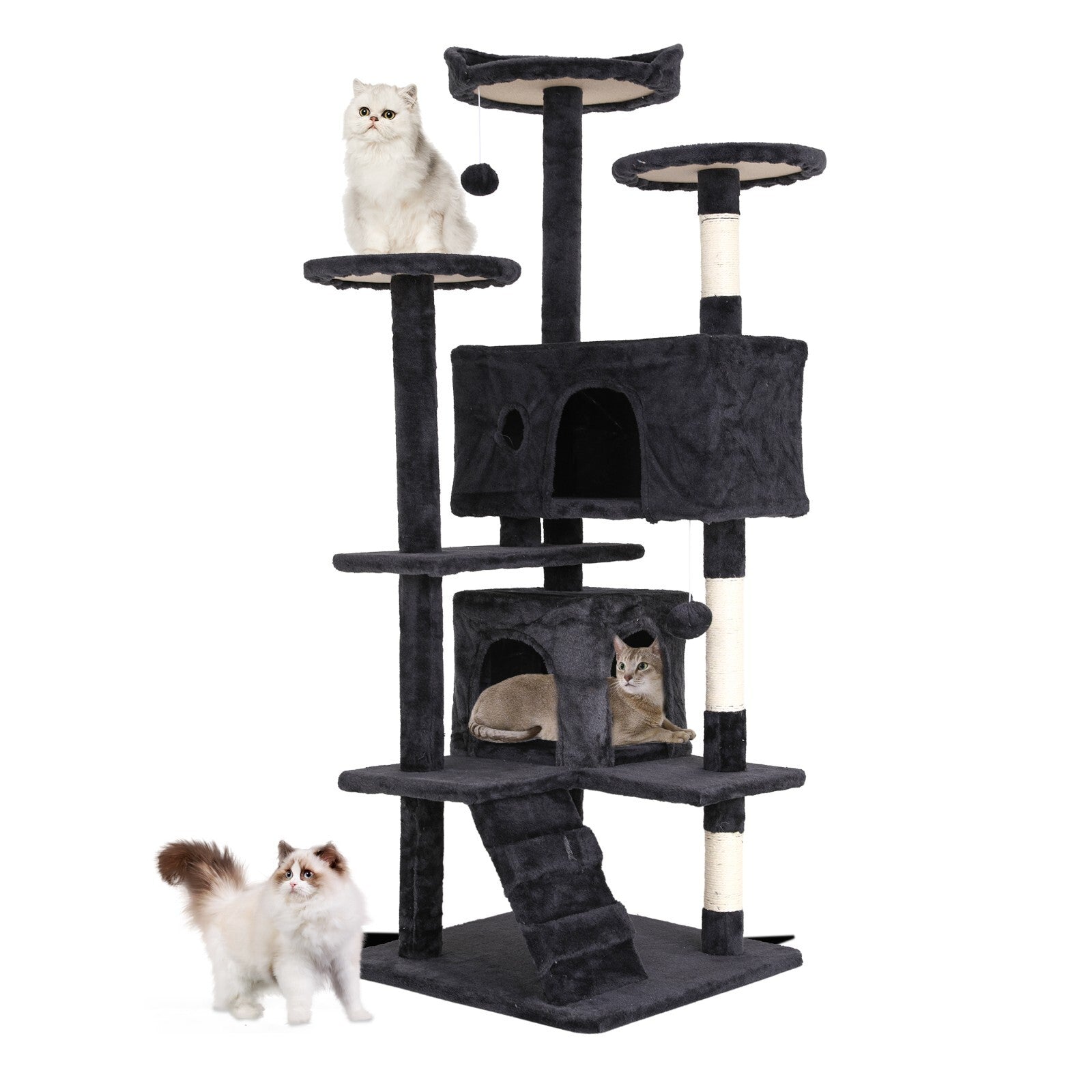 Multi Level Cat Tree Tower Furniture Activity Center with Scratching Posts