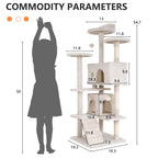 Multi Level Cat Tree Tower Furniture Activity Center with Scratching Posts