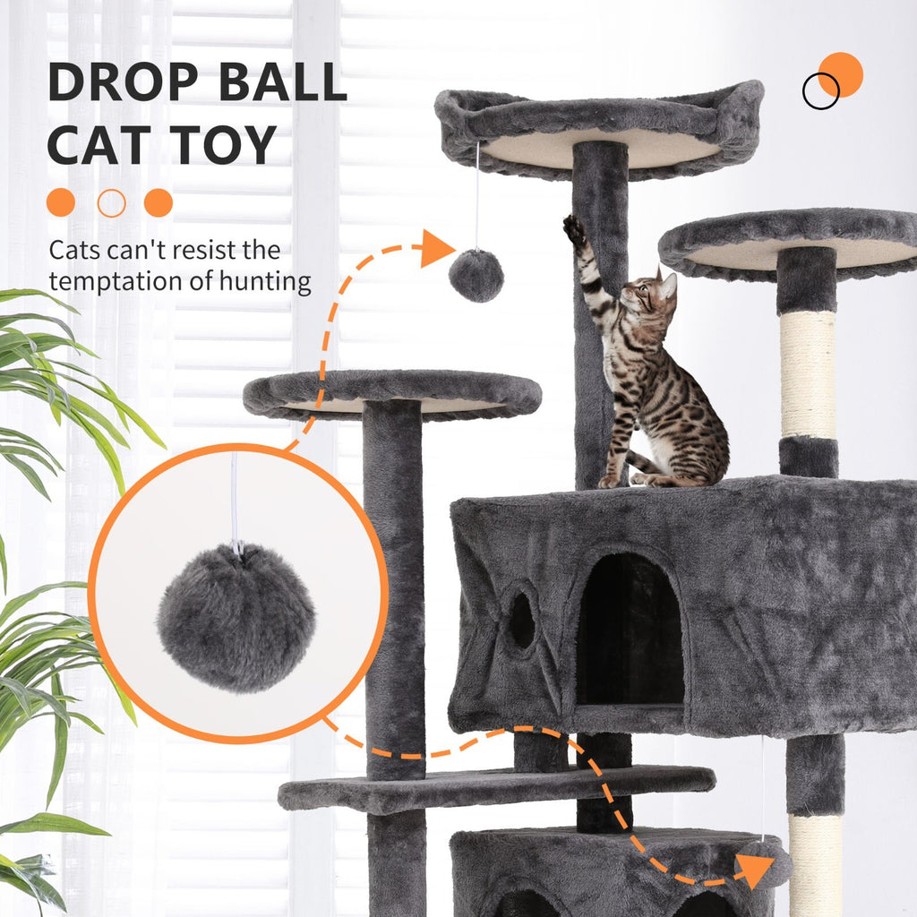 Multi Level Cat Tree Tower Furniture Activity Center with Scratching Posts