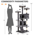 Multi Level Cat Tree Tower Furniture Activity Center with Scratching Posts