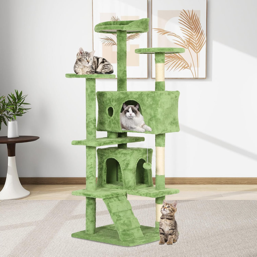 Multi Level Cat Tree Tower Furniture Activity Center with Scratching Posts