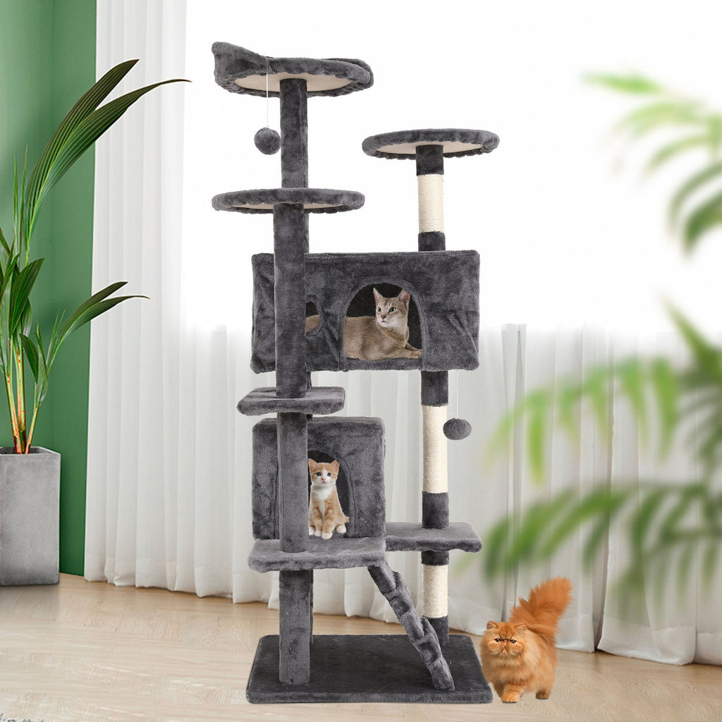 Multi Level Cat Tree Tower Furniture Activity Center with Scratching Posts