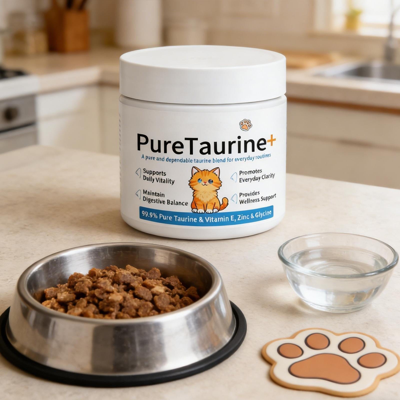 Taurine for Cats Taurine Powder Supplement 200g Nutrition Cat Digestive Support