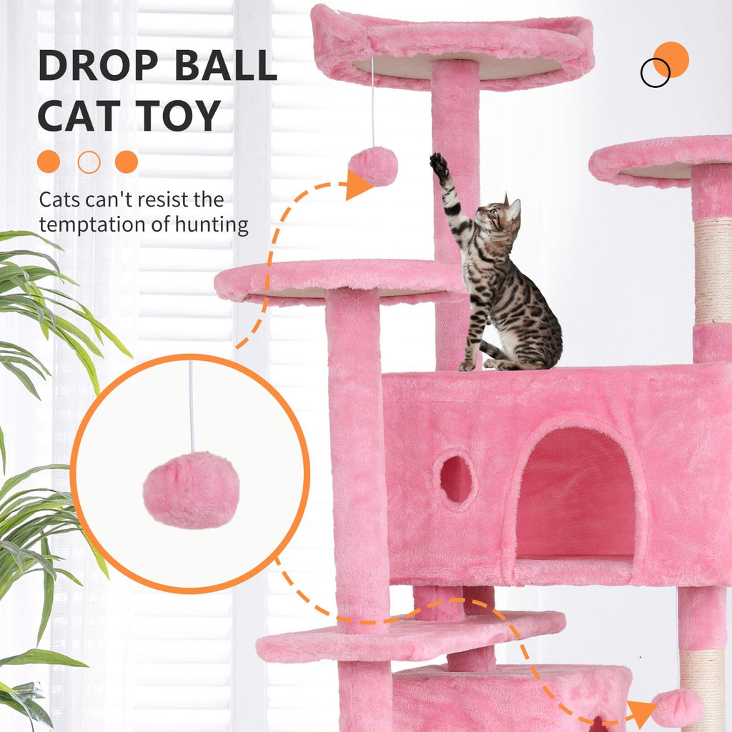 Multi Level Cat Tree Tower Furniture Activity Center with Scratching Posts